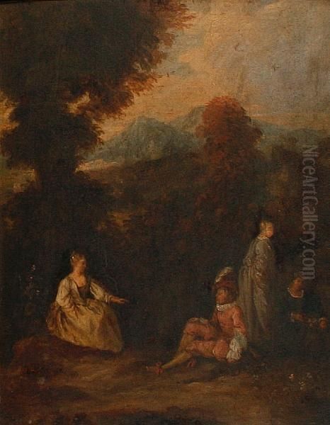 Fete Champetre Oil Painting by Watteau, Jean Antoine