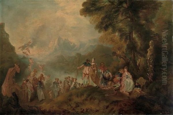 The Embarkation For Cythera Oil Painting by Watteau, Jean Antoine