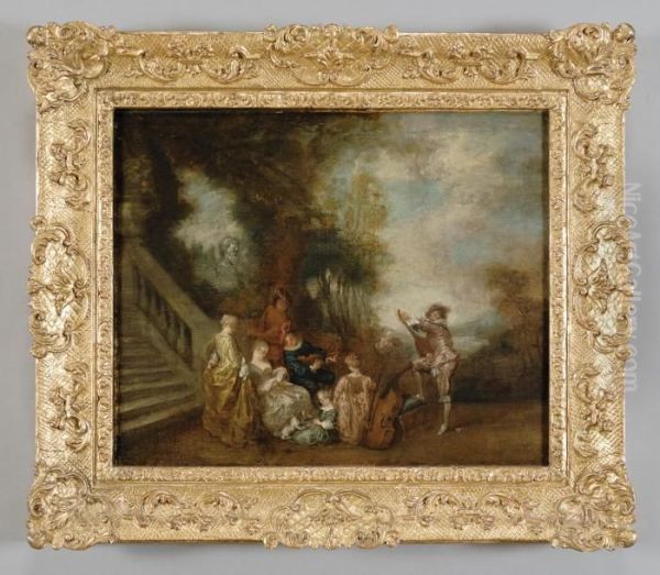 Il Concertino Oil Painting by Watteau, Jean Antoine