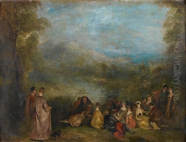 The Enchanted Isle Oil Painting by Watteau, Jean Antoine