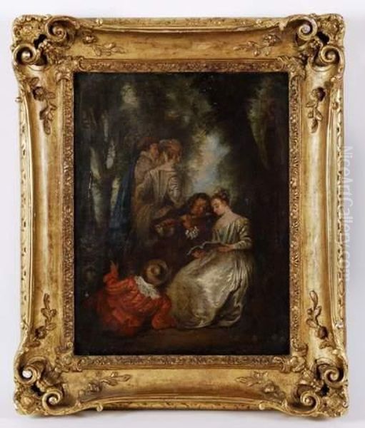 Le Concert Champetre Oil Painting by Watteau, Jean Antoine