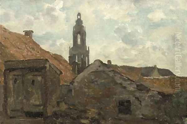 A view of the Cuneratoren, Rhenen Oil Painting by Willem Bastiaan Tholen