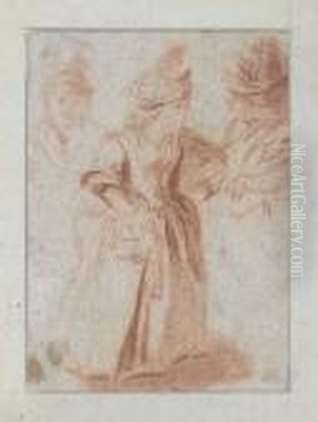 Etude D'une Enfant Oil Painting by Watteau, Jean Antoine