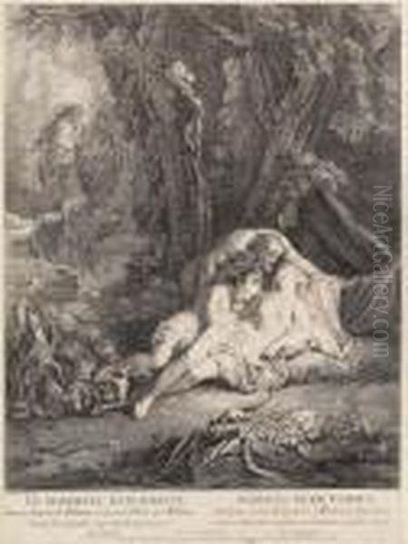 Nach - Le Sommeil Dangereux Oil Painting by Watteau, Jean Antoine