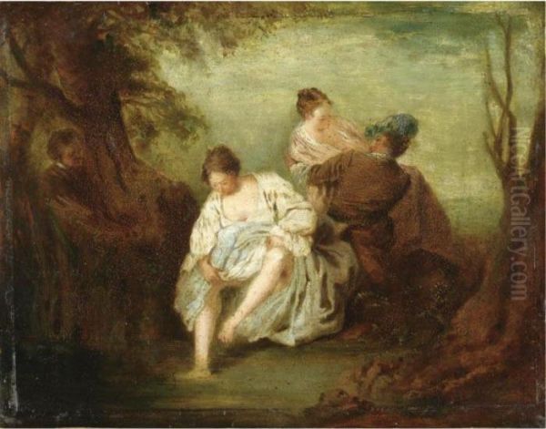 Incontro Galante Oil Painting by Watteau, Jean Antoine