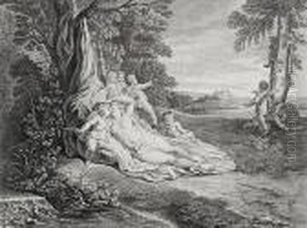 Les Amusemens De Cythere Oil Painting by Watteau, Jean Antoine