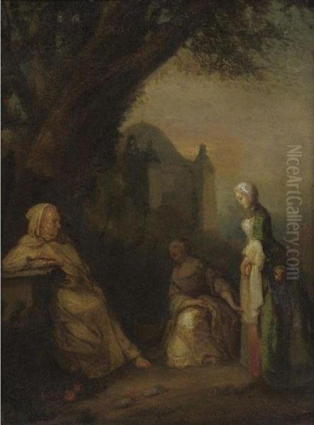 The Confession Oil Painting by Watteau, Jean Antoine