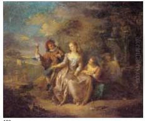 Festa Galante Oil Painting by Watteau, Jean Antoine