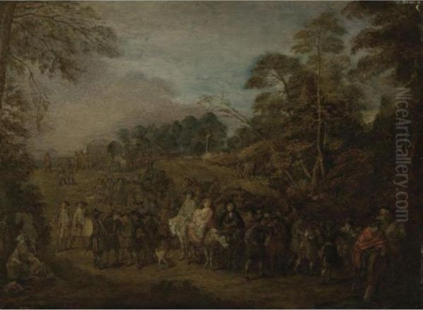 - Oil Painting by Watteau, Jean Antoine