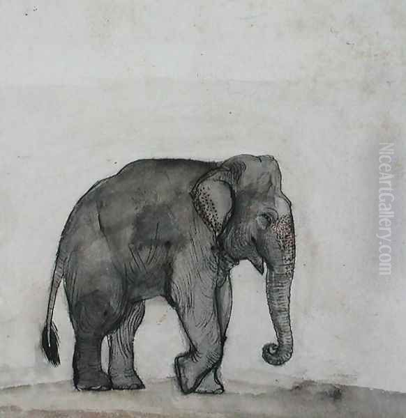 Elephant, c.1790 Oil Painting by Gungaram Tambat