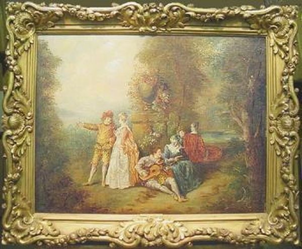 Fete Champetre Oil Painting by Watteau, Jean Antoine