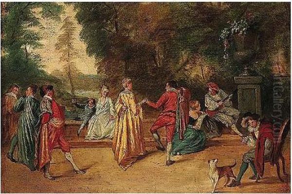 Manner Of Jean-antoine Watteau Oil Painting by Watteau, Jean Antoine