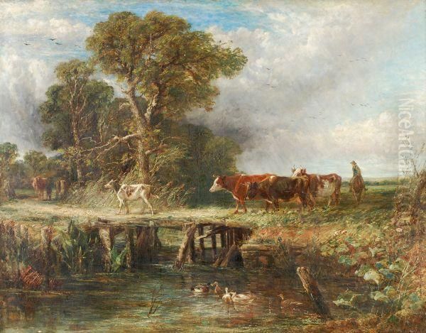 Waters Watts 
Off To New Pastures Oil Painting by Frederick Waters Watts