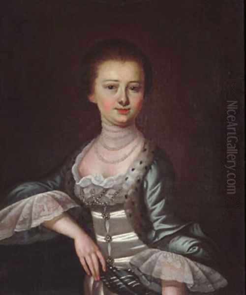 Mrs John Dart 1772 Oil Painting by Jeremiah Theus