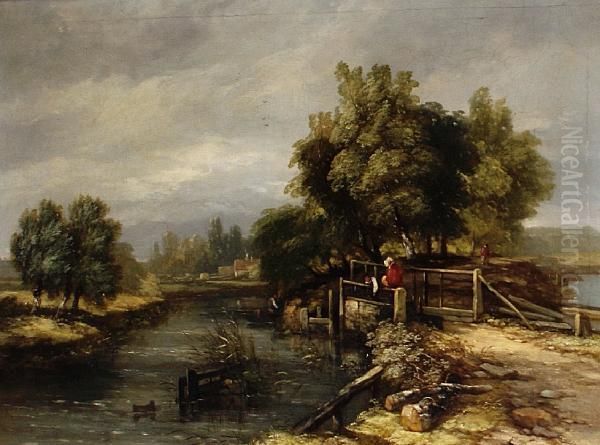 The Lock Oil Painting by Frederick Waters Watts