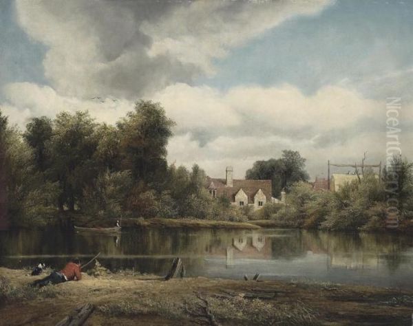 The Mill Pond Oil Painting by Frederick Waters Watts