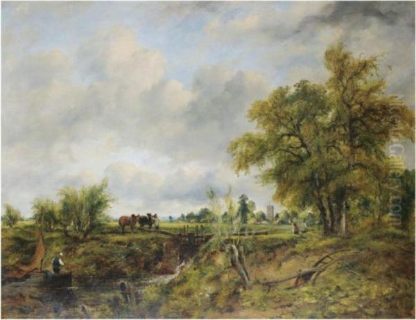 The Vale Of Dedham Oil Painting by Frederick Waters Watts