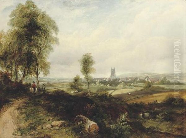 Dedham Oil Painting by Frederick Waters Watts