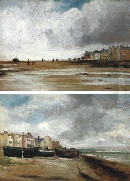 Brighton; And Brighton Boats Oil Painting by Frederick Waters Watts