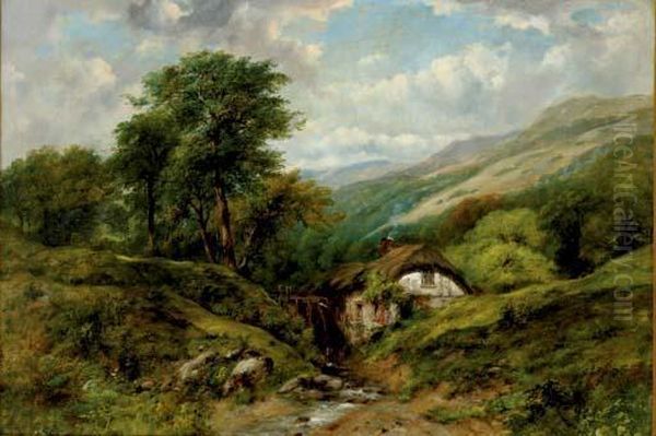 Welsh Valley Oil Painting by Frederick Waters Watts