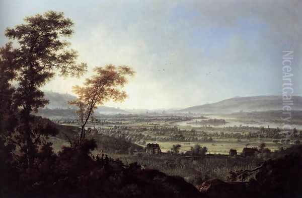 View of Dresden from the Loessnitz Heights 1751 Oil Painting by Johann Alexander Thiele