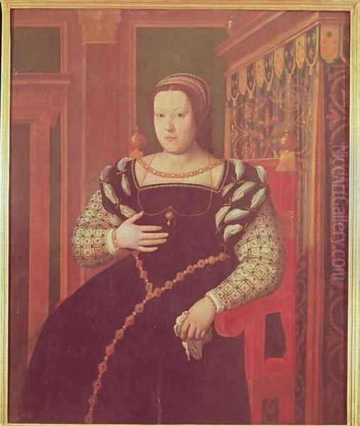 Catherine de Medici, 1585-86 Oil Painting by Santi Di Tito