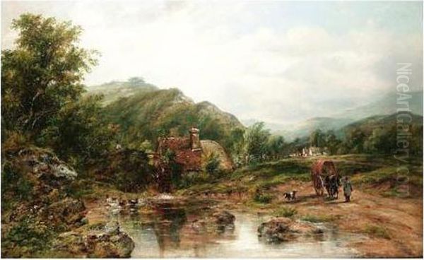 A Mill Stream Among The Hills Oil Painting by Frederick Waters Watts