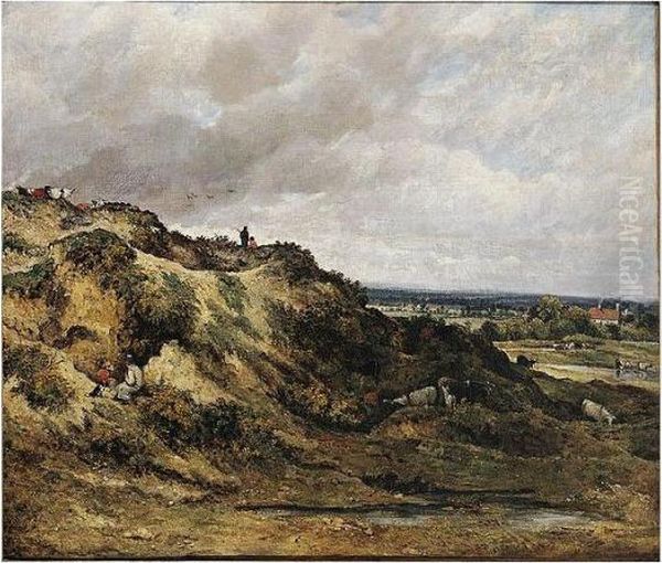 View Of Hampstead Heath Oil Painting by Frederick Waters Watts