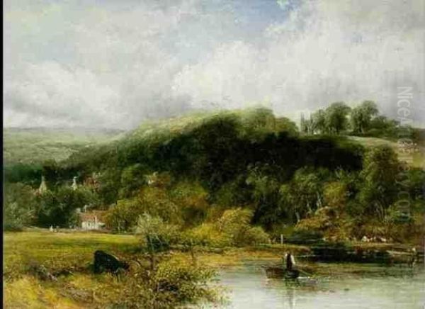 Totnes Oil Painting by Frederick Waters Watts