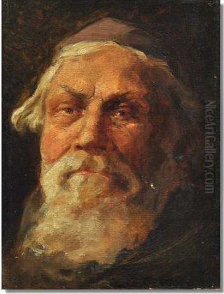 Head Of A Man Oil Painting by George Frederick Watts