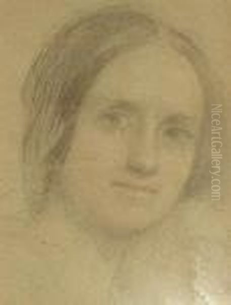 Portrait Of A
Lady Head Study Oil Painting by George Frederick Watts