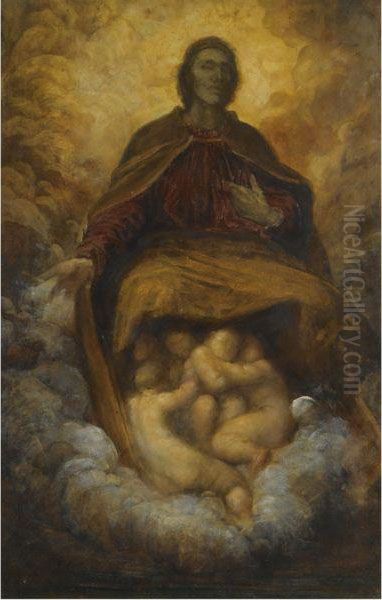 The Spirit Of Christianity Oil Painting by George Frederick Watts