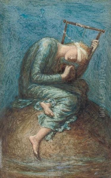 Hope Oil Painting by George Frederick Watts