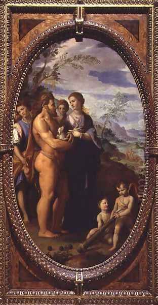 Hercules and Omphale, 1572 Oil Painting by Santi Di Tito