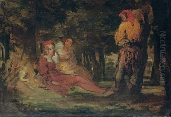 Scene From 'as You Like It' Oil Painting by George Frederick Watts