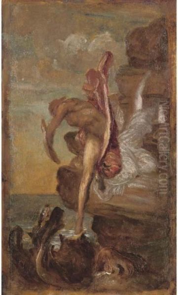 Perseus And Andromeda Oil Painting by George Frederick Watts