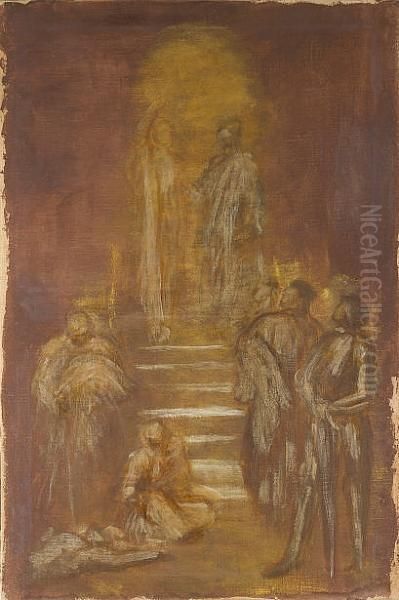 Study For ?the House Of Life? Fresco Scheme Oil Painting by George Frederick Watts