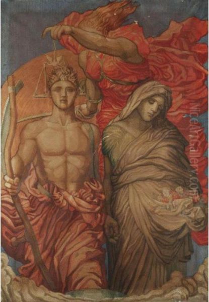 Time, Death And Judgement Oil Painting by George Frederick Watts