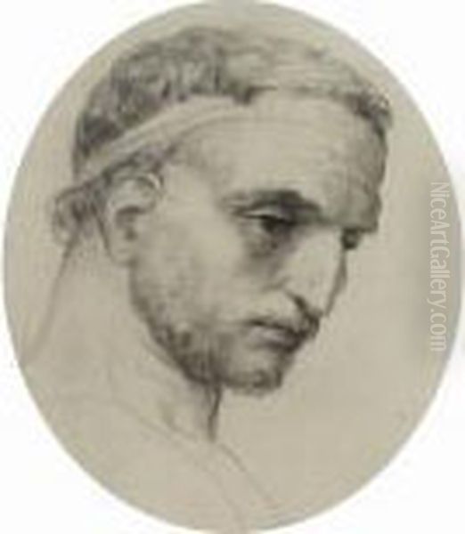 Head Study For Cincinnatus Oil Painting by George Frederick Watts