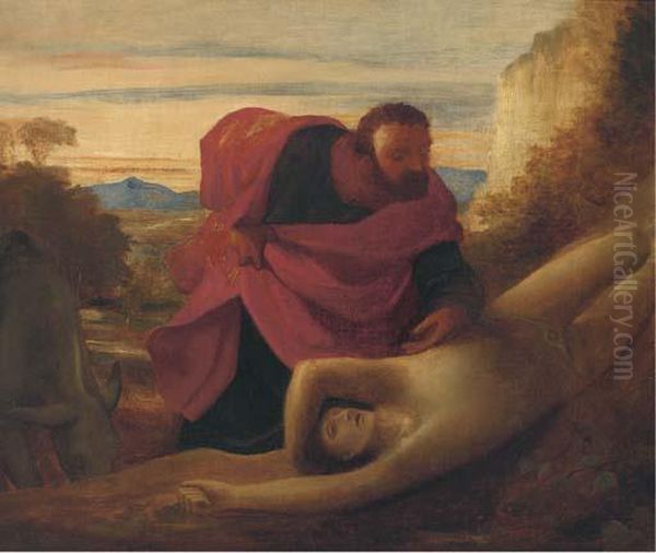 The Good Samaritan Oil Painting by George Frederick Watts