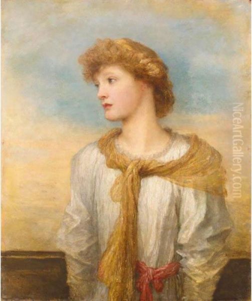 Portrait Of Miss Lilian Macintosh Oil Painting by George Frederick Watts