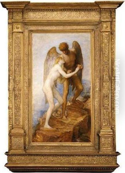 Love And Life Oil Painting by George Frederick Watts