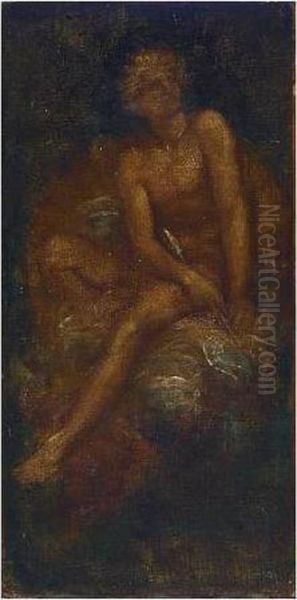 Monochrome Study For Artmis And Hyperion Oil Painting by George Frederick Watts