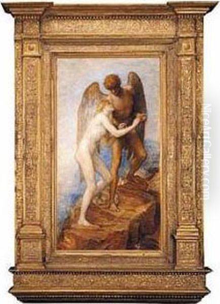 Love And Life Oil Painting by George Frederick Watts