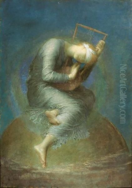 Hope Oil Painting by George Frederick Watts