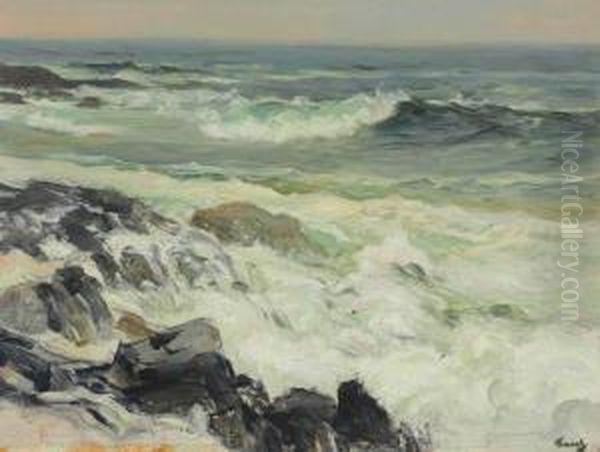 Monhegan Oil Painting by Frederick Judd Waugh