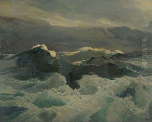 Seascape Oil Painting by Frederick Judd Waugh