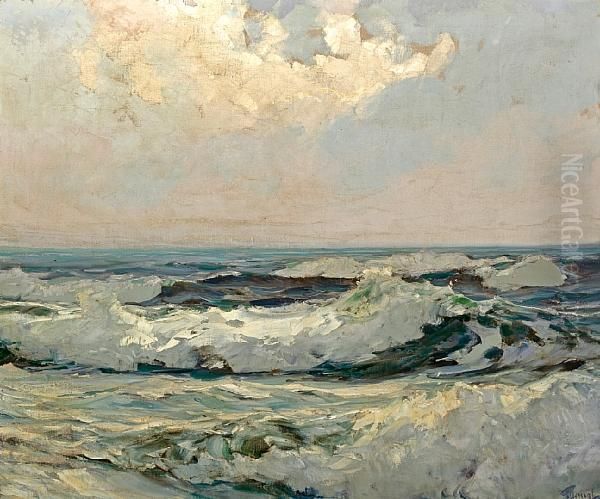 Seascape Oil Painting by Frederick Judd Waugh