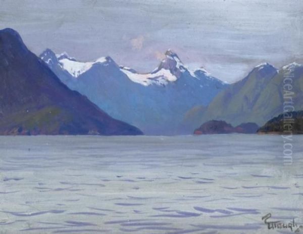 View From Desolation Sound Oil Painting by Frederick Judd Waugh