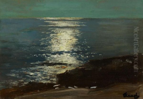 Moonlight On The Sea Oil Painting by Frederick Judd Waugh